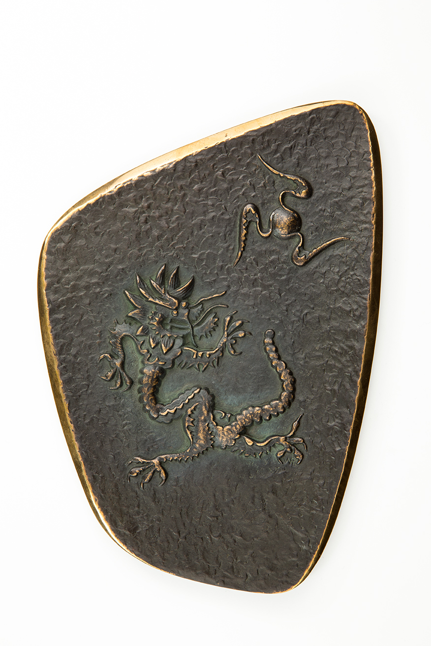 Wandteller "Drachen", Bronze