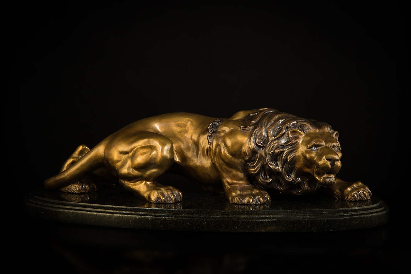 Tierplastik "Löwe", Bronze